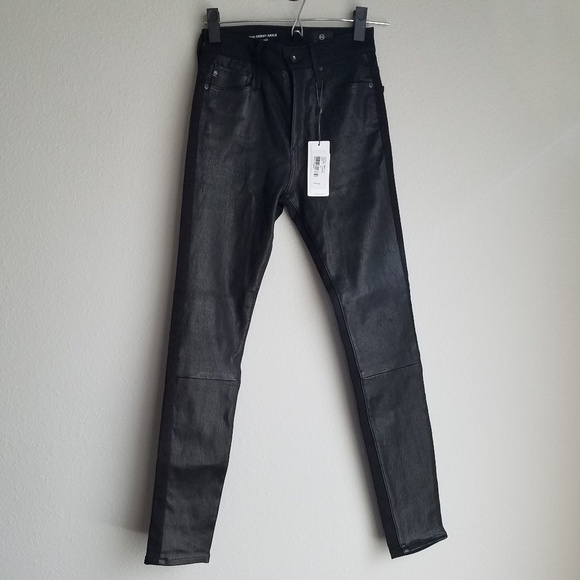 AG Adriano Goldschmied Farrah Leather size 24 NWT - Picture 3 of 8